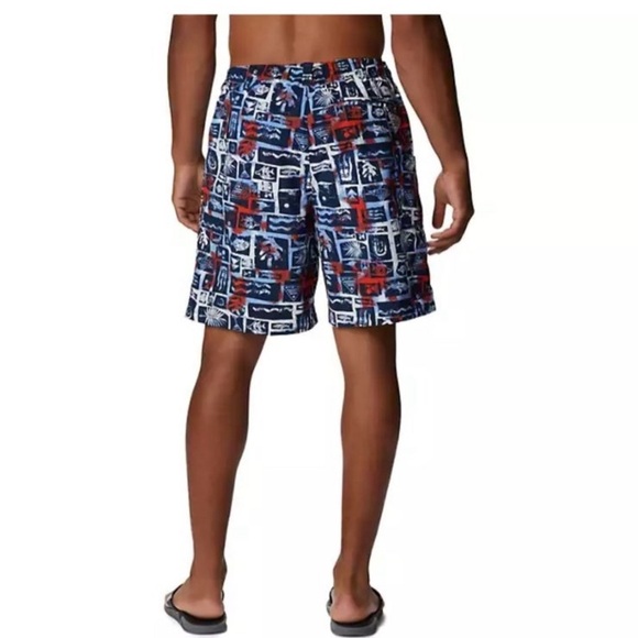 Columbia Men's Super Backcast Water Short, Collegiate Navy Punked Fish, Small - Picture 2 of 4